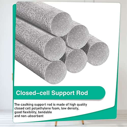 Caulk Saver Foam Backer Rod for Gaps and Joints Backing Rod Concrete Filler Rope, Gray(5/8 Inch