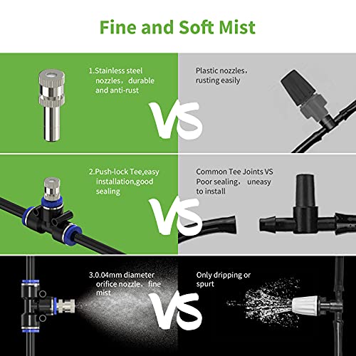 REDTRON Misting Cooling System with Pump, Patio Misting System with 10