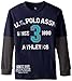 U.S. Polo Assn. Big Boys' Graphic Screen Printed Hangdown, Classic Navy, 10/12