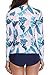 Daci Women Rash Guard Long Sleeve Swimsuit Two Piece with Boyshort Zipper UPF 50