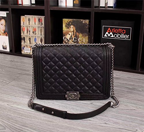 Chanel Black Leather Shoulder Bag