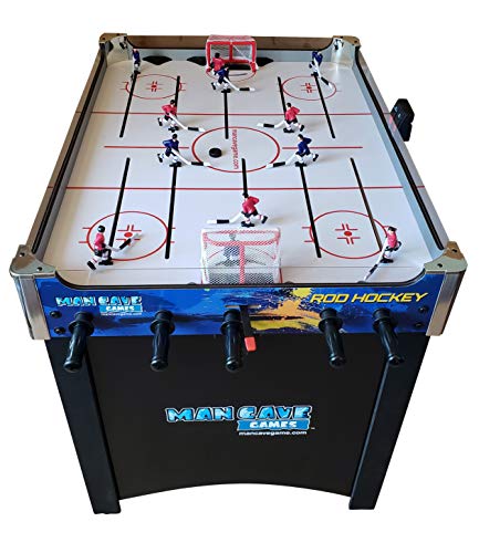 ManCave Games 40" Electronic Rod Hockey Game. Head-to-Head Table Hockey with Manual Scoring. Great Size, Durability & Easier for Kids to Play Than Dome Hockey.