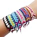 Friendship Handmade Cords 6PCS Multi Color Woven Braid Strand Braided Thread for Hair Ponytail Bracelet Anklet with Clear Rubber Bands by Tidawave