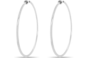 ALOHA EARRINGS Clip On Spring Hoop Earrings for Non-Pierced Ears