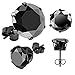 Pair of Black IP Stainless Steel Round Cut 3mm, 4mm, 6mm, 8mm, 10mm Black Cz Stud Earrings Mens Womens