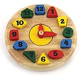 Round Tactile Wooden Clock
