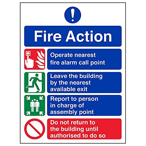 V Safety Fire Action - Prohibition/Safe - 300 X 400mm