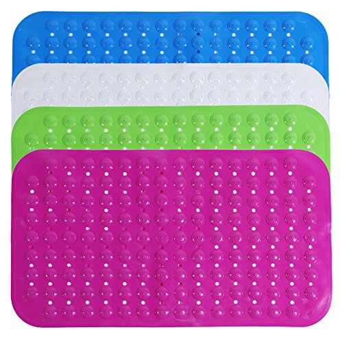 RedSonics(TM) Bathroom Products Non-slip Bath Mat Shower Bath Foot Massage PVC Bathroom Toilet Mats with Suction Cups[ Red ] - Thumbnail 6