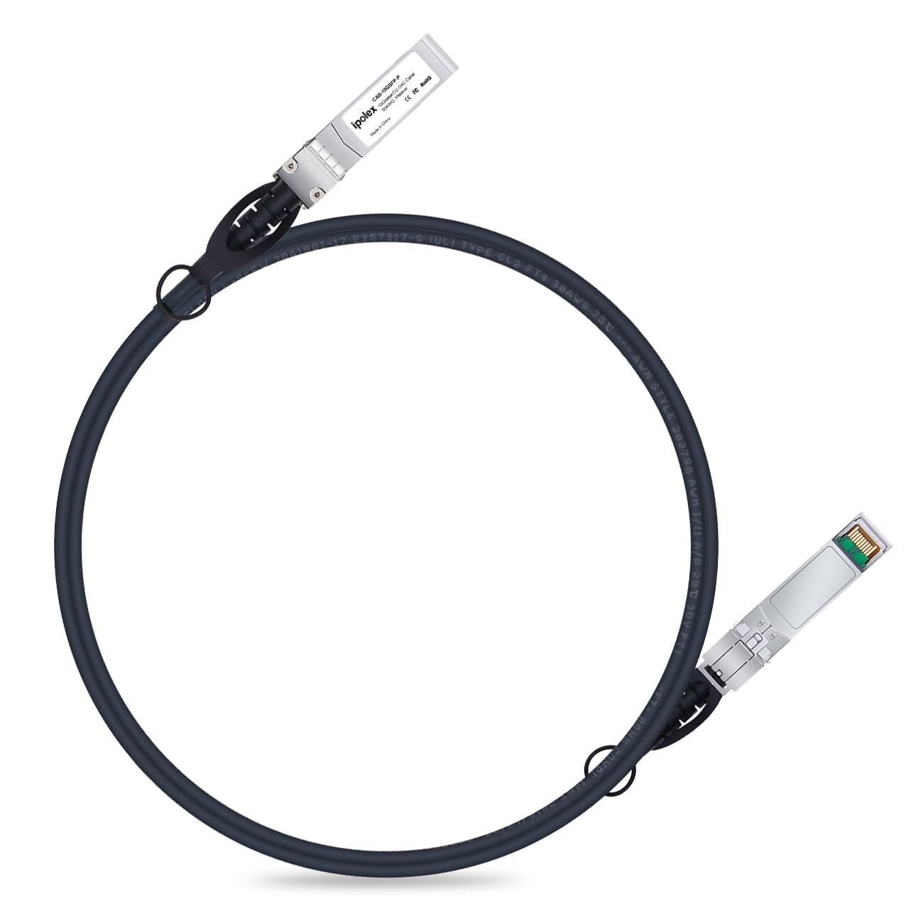 ipolex 1 PC 10Gb SFP+ Cable, 10GBASE-CU Direct Attach Copper(DAC) Passive Twinax Cable Compatible for Cisco, Ubiquiti UniFi UC-DAC-SFP+, Meraki, Mikrotik and Other Open Switches. 2m/6.56ft.