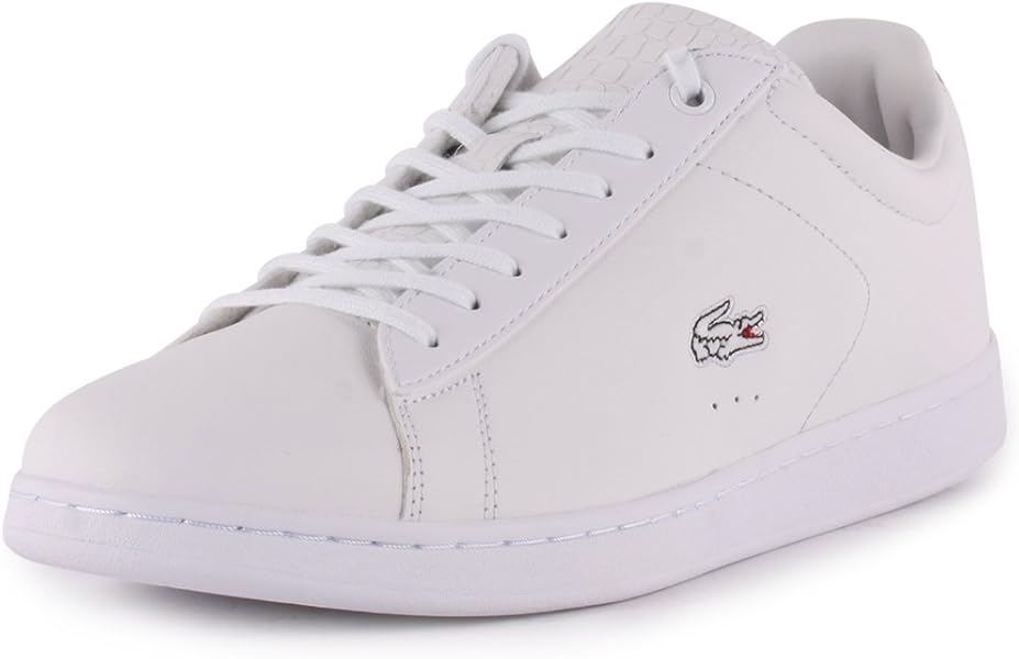 lacoste pink and white trainers