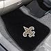 FANMATS 10349 NFL New Orleans Saints 2-Piece Embroidered Car Mat , 17