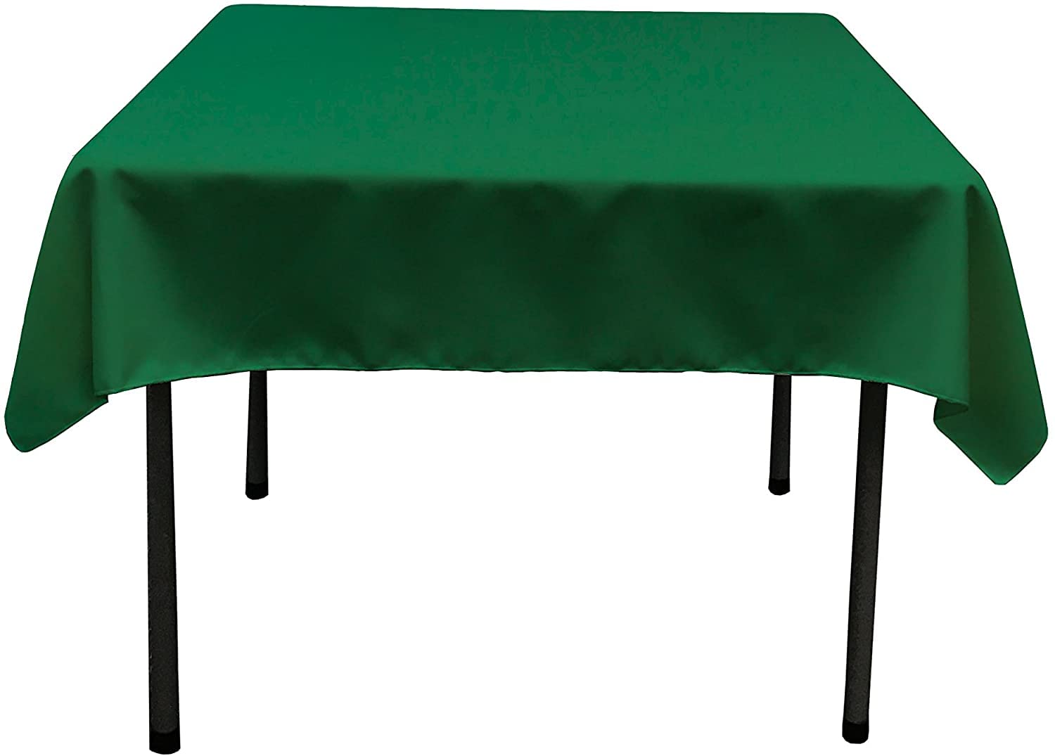LA Linen Polyester Poplin Square Tablecloth, 52 by 52-Inch, Emerald Green,132 x 132 x 0.04 cm — image 1