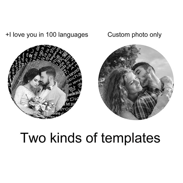 Personalized Photo Projection Dog Paw Bracelets, 100 Languages I Love You Bracelet Customized Gifts for Pet lovers