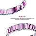 Oitom Stainless Steel Bands Compatilbe with Fitbit Charge 2,Premium Stainless Steel SS Metal Replacement Watch Band Strap for Smart Fitness Watch (Colorful Rainbow)