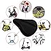 VickMall Exercise Bike Gel Seat Cushion, Large Soft Durable Bicycle Seat Cover Cushion Fits for Cruiser and Stationary Bikes Indoor Cycling, Come with Free Waterproof Dustproof Cover
