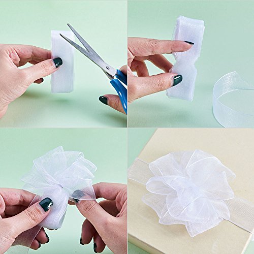 6 BENECREAT+200Yards+Sparkle+Organza+Decoration