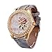 Womens Flower Watches,COOKI Unique Analog Fashion Clearance Lady Watches Female watches on Sale Casual Wrist Watches for Women,Round Dial Case Comfortable PU Leather Watch-H42 (Beige)
