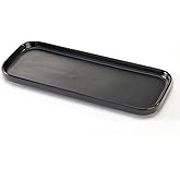 Ceramic Bathroom Tray,Kitchen Sink Organizer Tray,Cosmetics Holder (Black)