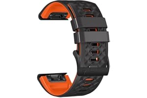 OUTVI 26mm watch band for garmin fenix 7x sapphire solar fenix 6x pro solar fenix 5x 3 hr quick release fit silicone watch strap replacement for garmin epix 2 pro sapphire 51mm Descent MK1/2/2i