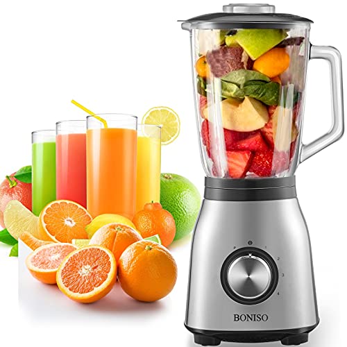 BONISO Countertop Smoothie Blender, High Speed Blender for Kitchen with