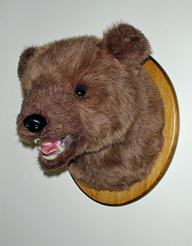 Plush Grizzly Bear Head "Shash" Large Plaque Mount