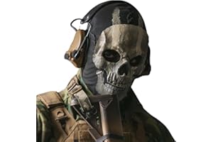 TAMRAN Ghost Mask, Skull Full Face Mask, Skeleton Mask Ghost, Horror Latex Mask Cosplay Decoration Prop, for Halloween, Easter, Role Play Party