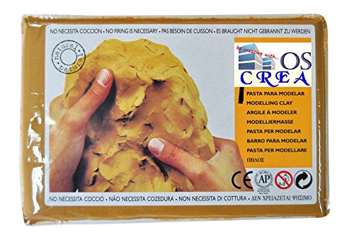 OSCrea Soft-Ton ocker 1000gramm lufthärtend,... be creative by OSCrea