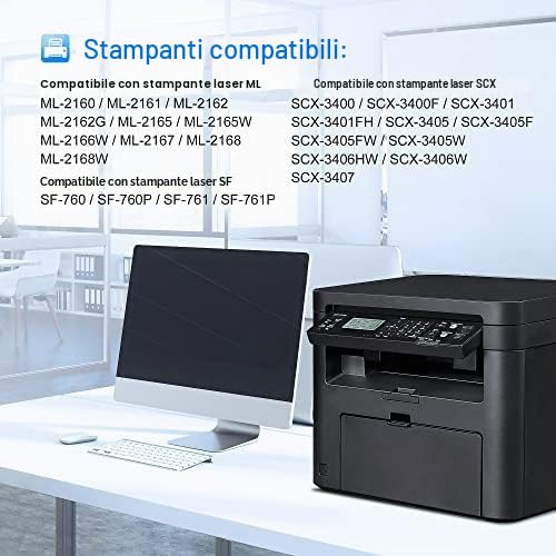 LxTek Compatible Toner Cartridges Replacement for Samsung MLT-D101S for SCX-3405W SCX-3405 SCX-3405FW SCX-3400 ML-2160 ML-2165 ML-2165W ML-2168 SF-760 SF-761 SF-760P (Black, 2-[[