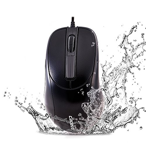 Shadow cadeve 3-Button Water-Proof USB Symmetrical Optical High Precision Wired Mouse Compatible with Mac and PC (B003W), Black