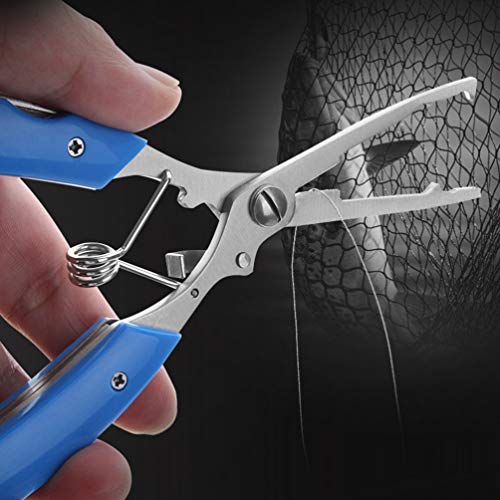 BESPORTBLE 1-Teilige Angelschere 3-In-1-Zange mit Gebogener Nase Edelstahl-Angelzange Angelköder Zange… – Bild 3