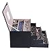 SONGMICS Jewelry Box Mirrored Jewelry Organizer Black Storage Case Drawers UJBC125C
