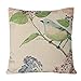 YUKORE SimpleDecor Jacquard Bird On The Tree Accent Decorative Throw Pillow Case Sofa Couch Cushion Cover Cute Pillow Covers 18x18 Inches Cream