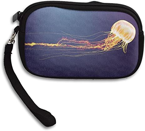 Cute Jellyfish Wallpapers Comfortable Coin Purse Storage Package Wallet Zipper Change Holder Bag Key Wristlet Wallet Handbag Wallet Zipper Mini Wallet For Men & Women