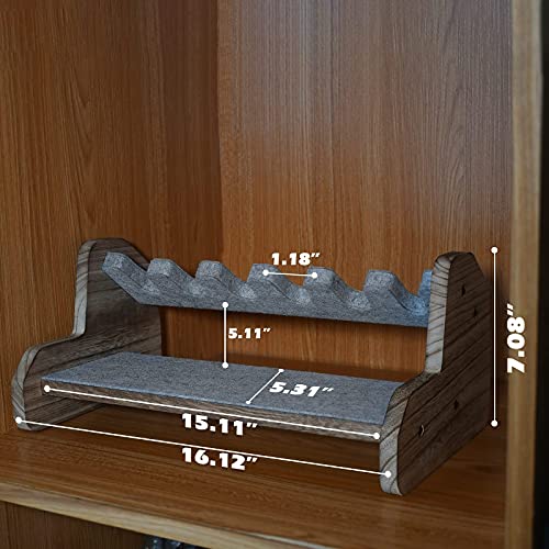 DINGDOON Pure Wood Made Pistol Rack, Handgun Rack for Gun