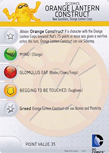 Heroclix DC War of Light #001 Orange Lantern Construct Figure Complete with Character Card by WizKids