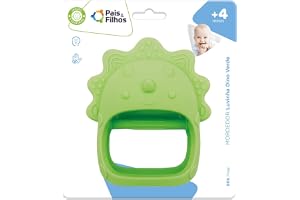 Mordedor Luva Dino em Silicone Verde – Anti Queda para Bebê | +4 Meses