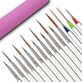 15 Pcs Paintbrushes, Detail Fine Miniature Paint Brushes Mini Tiny Micro Paintbrush Painting Set | Extra Fine Point Tip | for Figurine Fabric Citadel Face Acrylic Watercolor Oil by Afantti