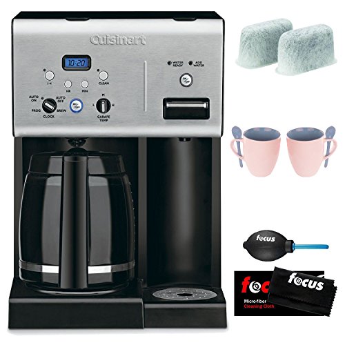 Click Here to See More Images Cuisinart Coffee Plus 12-Cup Programmable Coffeemaker with Hot Water System plus Accessory Kit (Refurbished)