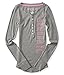 Aeropostale Women's Long Sleeve Aero Nyc Henley Shirt