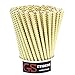 Metallic Gold Chevron Drinking Paper Straws for Valentine's Day Wedding Party Biodegradable Straw Box of 100
