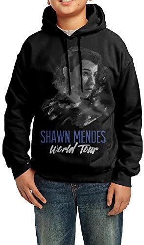 Youth Boys/Girls Hooded Sweatshirt Shawn Mendes World Tour Black