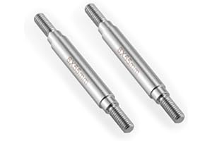RC HUB RCHUBAM 2Pcs Stainless Steel RC Links 1 Pair RC Steering Linkage Set M4 x 50mm/55mm/60mm/70mm/75mm~155mm Compatible with 1/10 Scale Axial Wraith SCX10 TRX-4 RC Crawler Car (55mm)