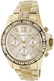 Michael Kors Everest Light Champagne Dial Gold-tone and Horn Acetate Ladies W...