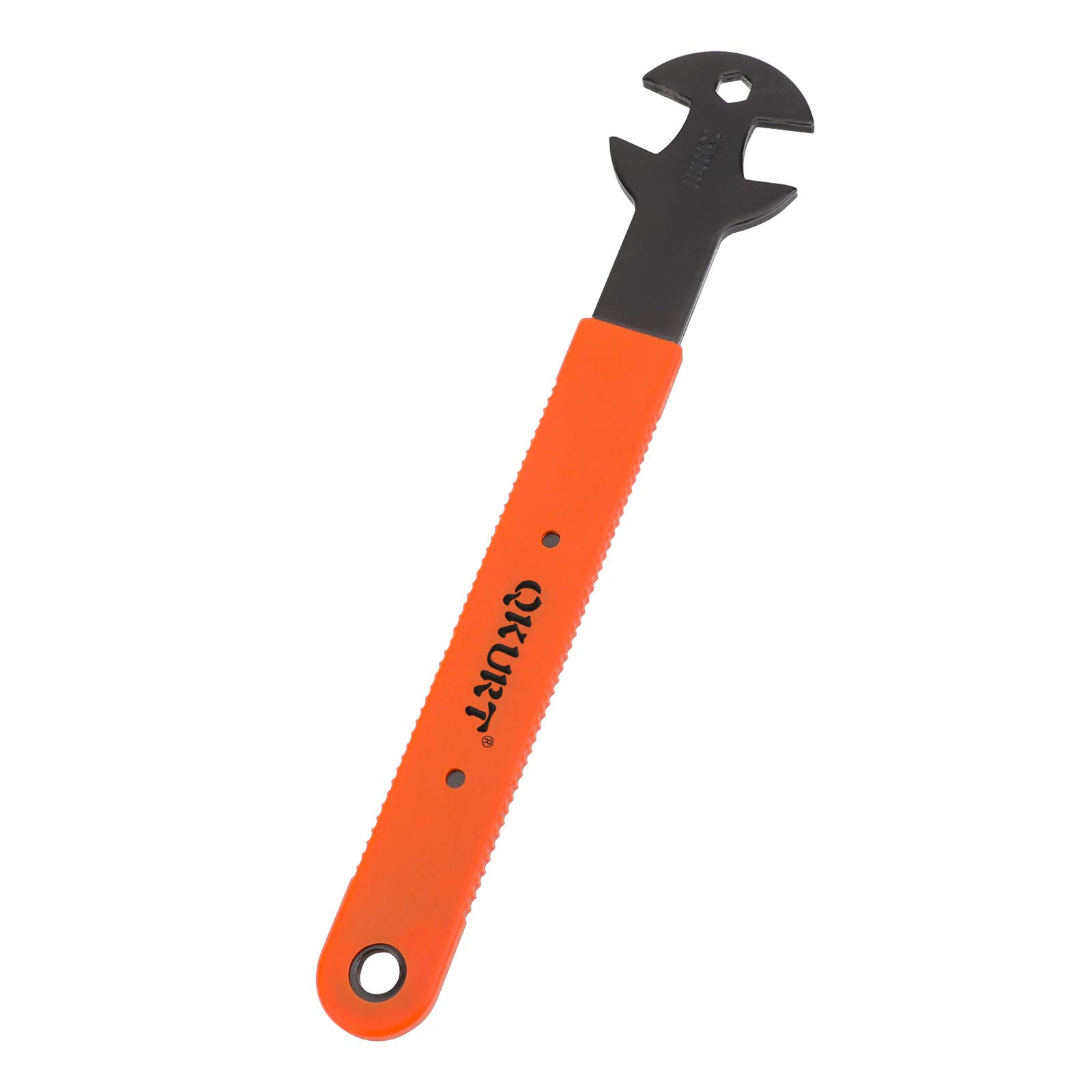 QKURT Bike Pedal Wrench, 15mm Bicycle Pedal Spanner Long Handle Bicycle Pedal Removal Tool Spanner for Biking Cycling Mountain Bike MTB BMX