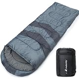 MalloMe Single Camping Sleeping Bag - 4 Season Warm Weather and Winer, Lightweight, Waterproof - Great for Adults & Kids - Excellent Camping Gear Equipment, Traveling, and Outdoor Activities