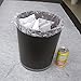 KINGFOM Classic Pu Leather Trash Can Wastebasket, Garbage Container Can for Bathrooms, Powder Rooms, Kitchens, Home, Office and and High Class Hotel Round Brown