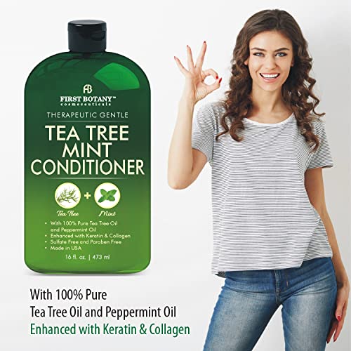 Tea Tree Mint Shampoo and Conditioner contains Pure Tea Tree Oil