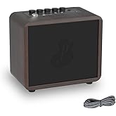 JUSTPRO 15W Mini Guitar Amp, Portable Acoustic/Electric Guitar Amplifier Rechargeable, Wireless Guitar Practice Amp with Reverb, Chorus & Delay, Supports OTG, AUX, REC, Bass and Treble Control