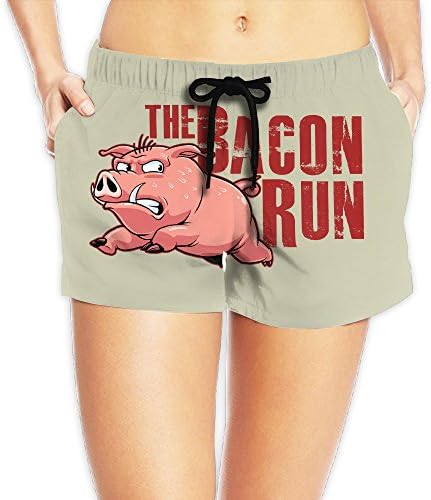Womens Pretty Bacon Tee The Bacon Run Quick-drying Board Shorts 2017 Hot