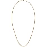 Zoe Chicco Women's 14k Diamond Bezel Tennis Segment On XS Curb Chain Necklace, Gold, One Size